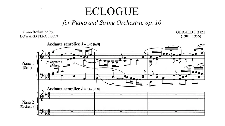 Gerald Finzi - Eclogue, Op. 10 [with score]