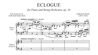 Gerald Finzi - Eclogue for Piano and Strings, Op. 10 [with score]