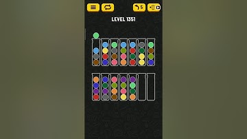 Solve ball sort puzzle level 1351