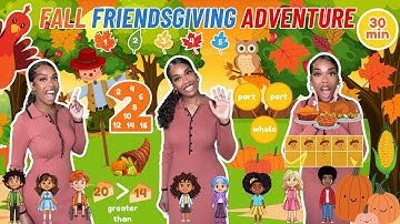 Fall Adventure| Number Bonds, Sight Words, Skip Counting+ more| Learning with Ms Houston| Kid Songs