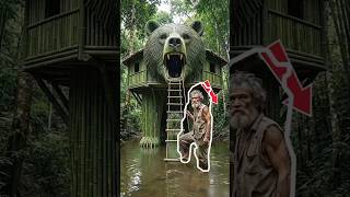 Homeless Old Man Builds an Amazing Bear House in the Jungle 🐻🏡 | AI Story