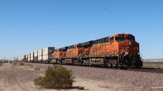 BNSF EB Double Stack bnsf bnsfrailway Leaving Daggett to points East