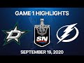 NHL Highlights | Stanley Cup Final, Game 1: Stars vs. Lightning – Sep. 19, 2020