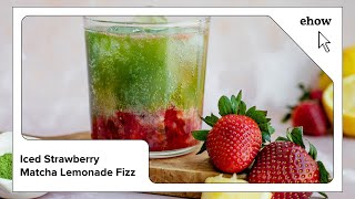 Iced Strawberry Matcha Lemonade Fizz