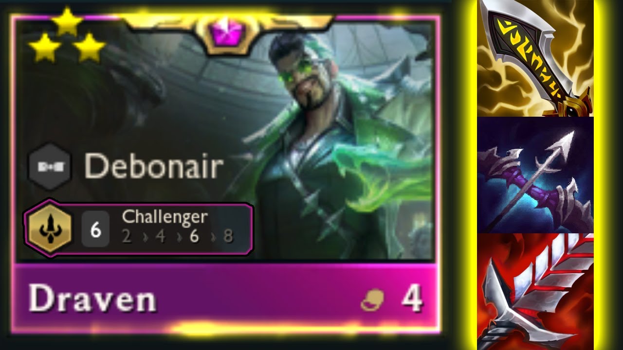 VIP 3 star Draven⭐⭐⭐shouldn't be legal ! | TFT Set 6.5... - youtube