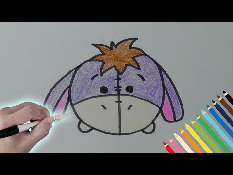 How To Draw Eeyore Disney Tsum Tsum Mickey Friends Youtube