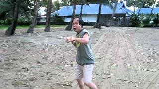 Prof. Entila Tumbling Down At Hinobaan Beach.avi