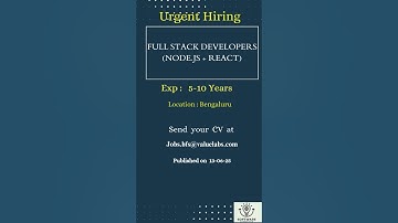 Full Stack Developers Node js +React JS #bengaluru  #remote  #coding #reels #viral #modi #nodejs