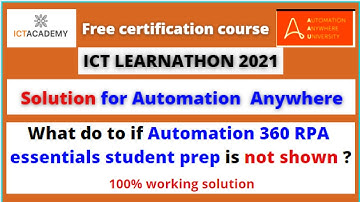 Enable Automation anywhere 360 RPA essentials course | 100% working solution