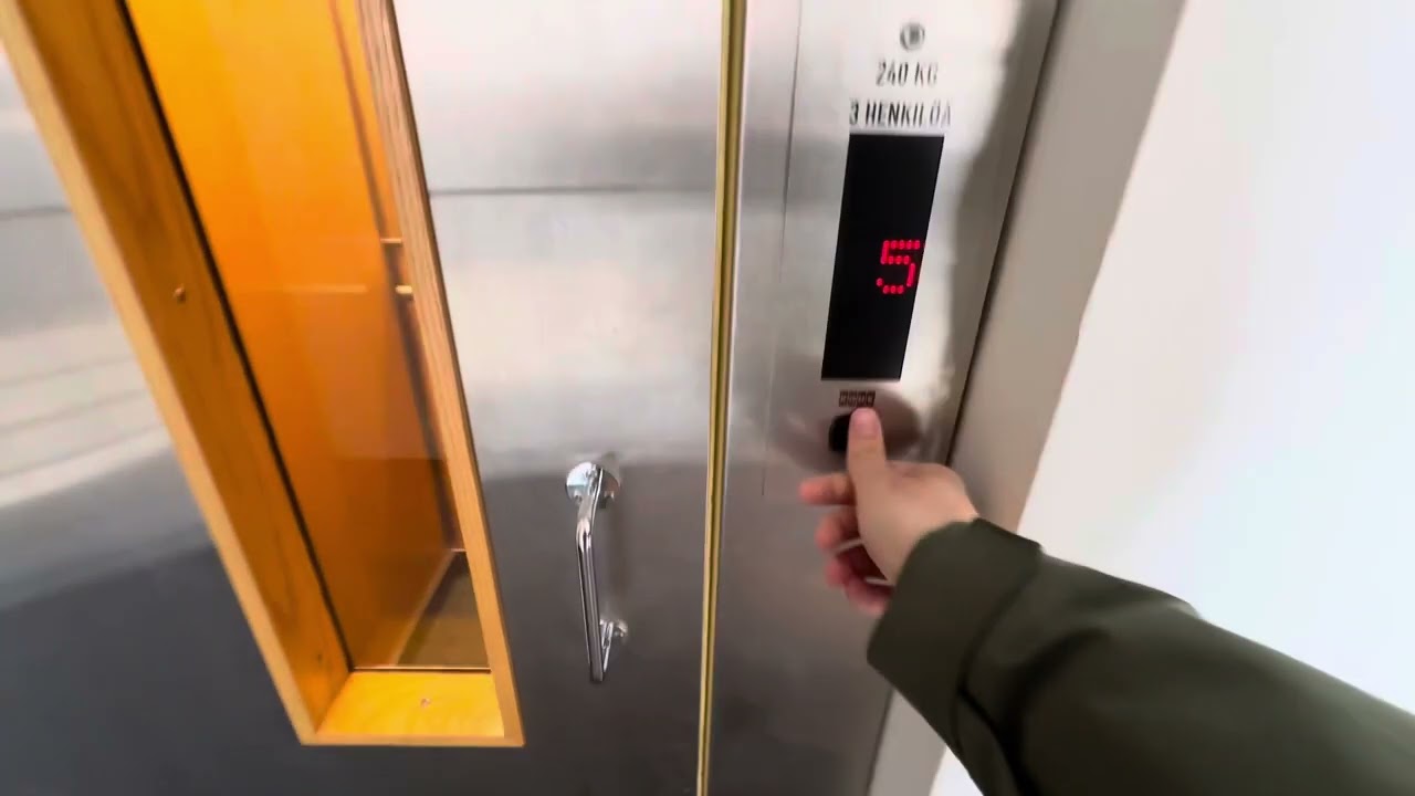 1966 Helsingin Hissi (mod. 2006 KONE) traction elevator @ Kirkkosalmentie 5A, Yliskylä, Helsinki, FI