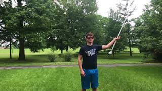 American Mace Left (Clockwise) Roundhouse Demonstration Full-speed/Slo-mo