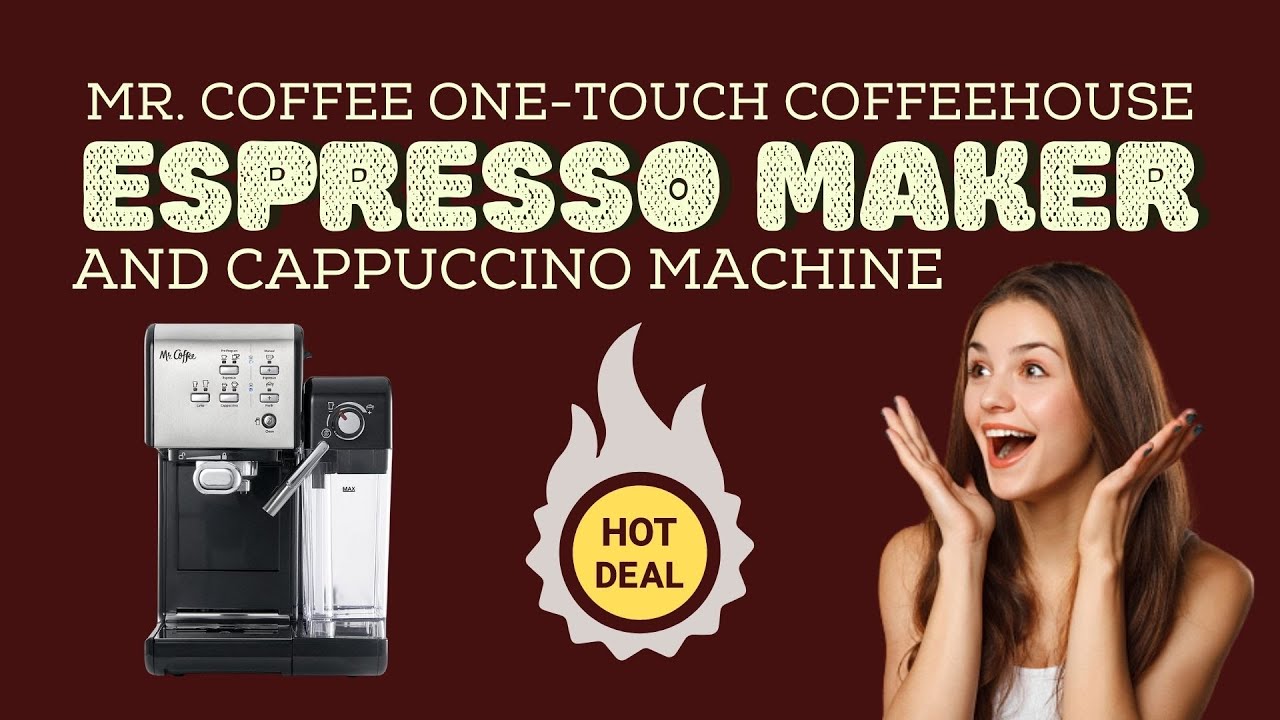 Mr. Coffee One Touch CoffeeHouse Espresso Maker & Cappuccino Machine