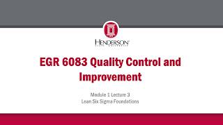 HSU EGR 6083 Module 1 Lecture 3B