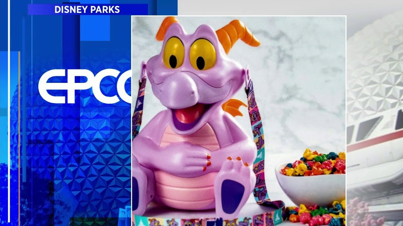 Long lines for Figment popcorn bucket at Epcot