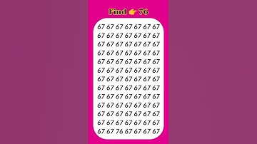 🔍🧐 TEST Your Observation Skills With This FAST Number Game #short