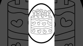 magic drawing glitter cakes 🎂🍰 coloring pages for kids - part 2 - ⭐ BIRTHDAY Candy Land Art ⭐