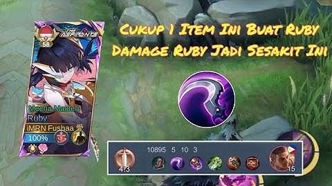 Yakin Mau Adu Damage Sama Ruby? | Mobile Legends | Best Build Ruby | Ruby Gameplay
