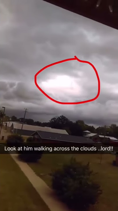 Man walks through the clouds