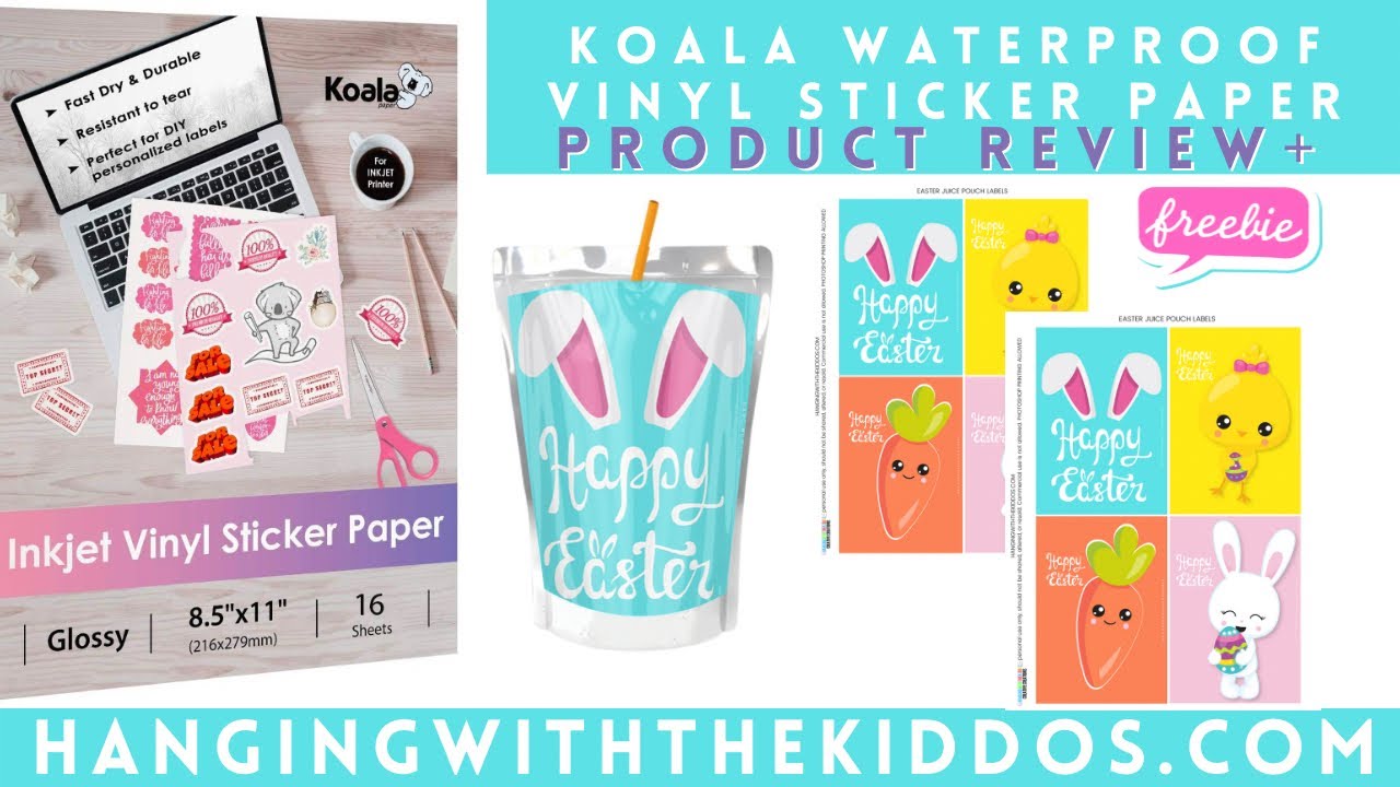 Glossy Printable Vinyl Sticker Paper Review & Free Easter