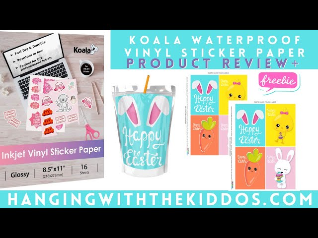 Printable Vinyl Sticker Paper Inkjet Glossy 100 sheets