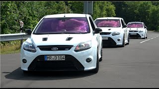 Cars leaving Ford RST Treffen Nürburgring 2023- 5ZYL Sounds, Focus RS MK1, Fiesta ST150, Mustang..