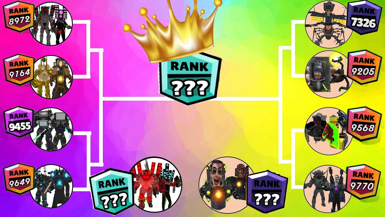 Skibidi toilet tournament brawl stars rank up 2 Speakerman vs 2 Skibidi toilet Gman