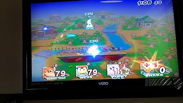 Super Smash Bros. Brawl Donkey Kong (CPU) VS. Ness (CPU) VS. Kirby (CPU) VS. Snake (CPU)