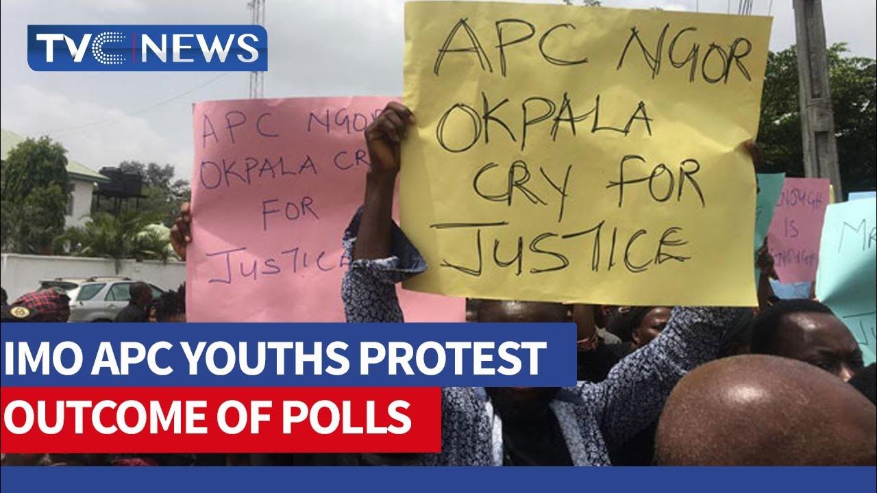 APC Youths Protest Outcome Of Imo House Of Assembly Election