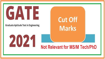 Cut off Marks not relevant for MS  MTech  PhD | GATE 2021 | PGC 2021 | Dr Vijayender