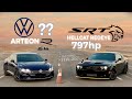           dodge hellcat redeye vs vw arteon r drag race