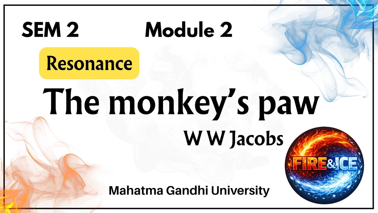 Monkey's paw by WW Jacobs/Module 2/Sem 2/Mg University/English + Malayalam/B.com/BBA/BSW