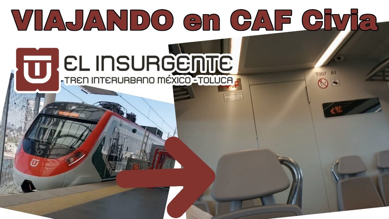 Viajando en Tren Interurbano CAF Civia (De Lerma a Metepec)