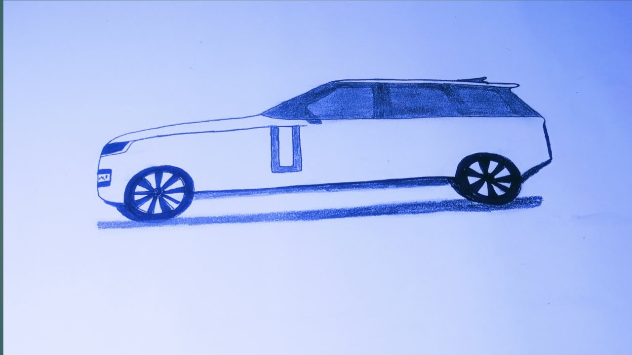 How to draw a car - Range Rover || Very easy car drawing - YouTube