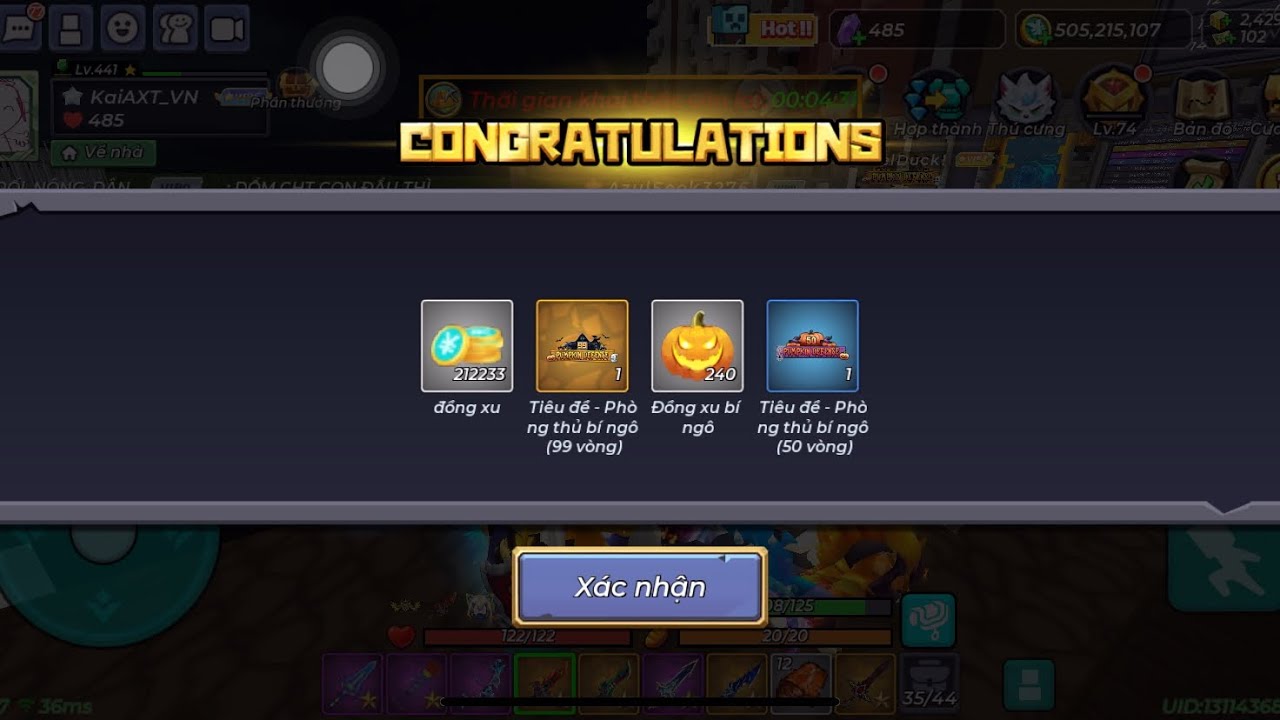 Blockman Go skyblock phá đảo sự kiện halloween 🎃99 vòng 👻