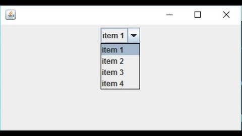 62. Swing - JComboBox (in Hindi)