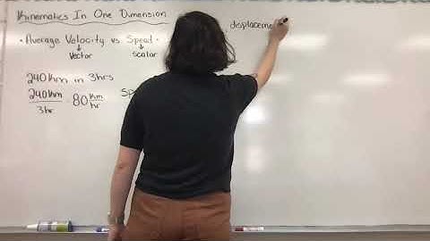 Kinematics In One Dimension Lecture One