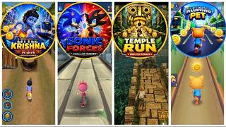 Little Krishna Run 🆚 Sonic Forces 🆚 Temple Run 🆚 Running Pet screenshot 2