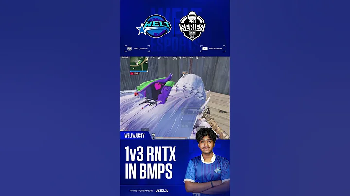 Justyy Justified RNTx With A 1v3 In BMPS🫡 -WELT ESPORTS #bgmi #gaming #esports #pubg #clutch #live