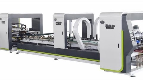 High speed automatic folder gluer & stitcher combine machine