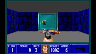 WOLFENSTEIN 3D 1992 - EPISODE ESCAPE FROM WOLFENSTEIN - LEVEL 1 FLOOR 1