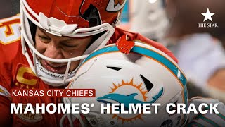 Patrick Mahomes' Helmet Cracks in Kansas City Chiefs' Freezing Playoff Win Vs. Miami Dolphins