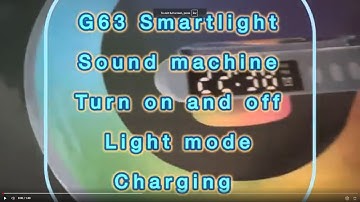 G63 Smart Light Sound Machine-Temu Purchase - Turning Off and On, Light Mode - Charging Iphone