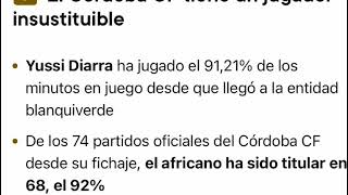 Datos tremendos de Diarra con el #córdobacf #primerarfef #grupo2 #futbol