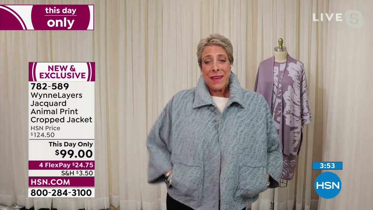 WynneLayers Jacquard Animal Print Cropped Jacket