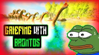 GRIEFING WITH BRONTOS!! | Hydra | Ark Official PvP