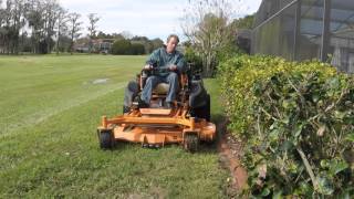 Lawn care vlog #4 1-19-16 Mowing green in January
