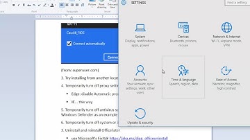 Fix error code 30174-4/30125-5/30038-4/30125-1011 when installing Office