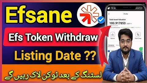 Efsane Daily Check in Problem | Efsane Withdrawal | Efsane Listing Date | EFS token Withdrawal