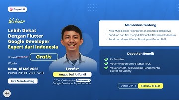Webinar Flutter | Lebih Dekat dengan Flutter Google Developer Expert dari Indonesia