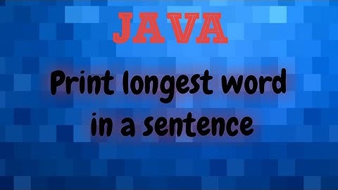Print longest word from a sentence || Java programming Video no-13 || Hindi || Indo computers